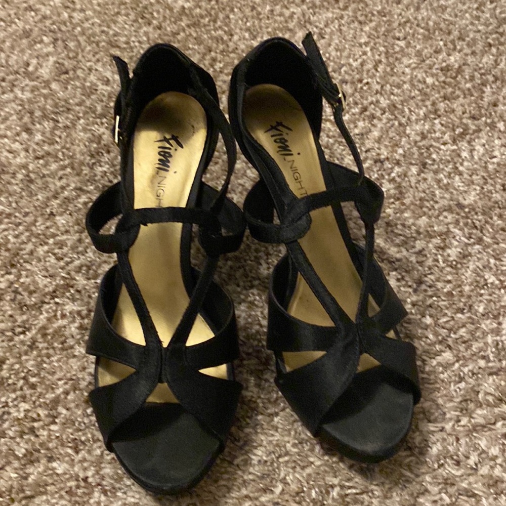 Black open toe Fiona Night heels
